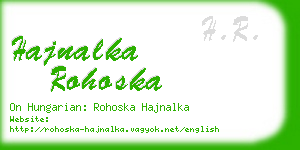 hajnalka rohoska business card